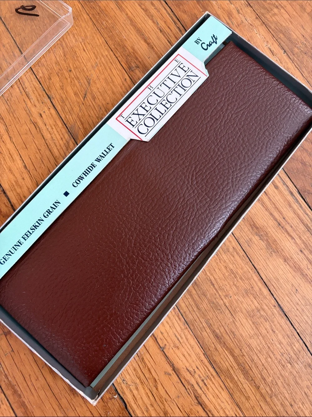 Vintage Deadstock Cowhide Brown Leather Wallet by Craft